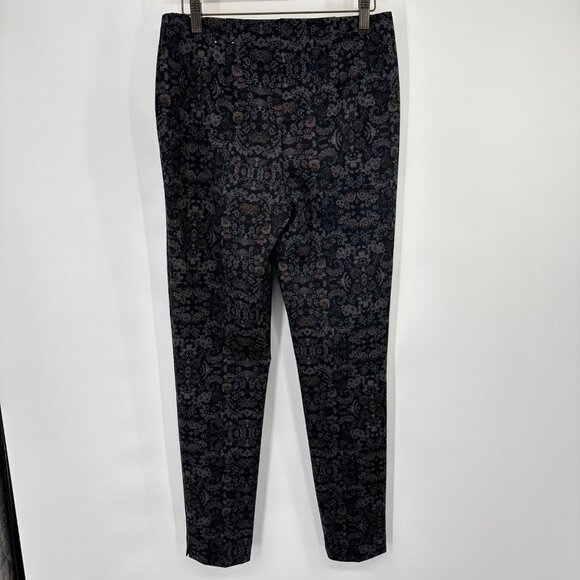 Chicos 0.5 Floral Galore Ponte Slim Pant Pattern Black Size 6 Regular new $64 - Picture 5 of 12